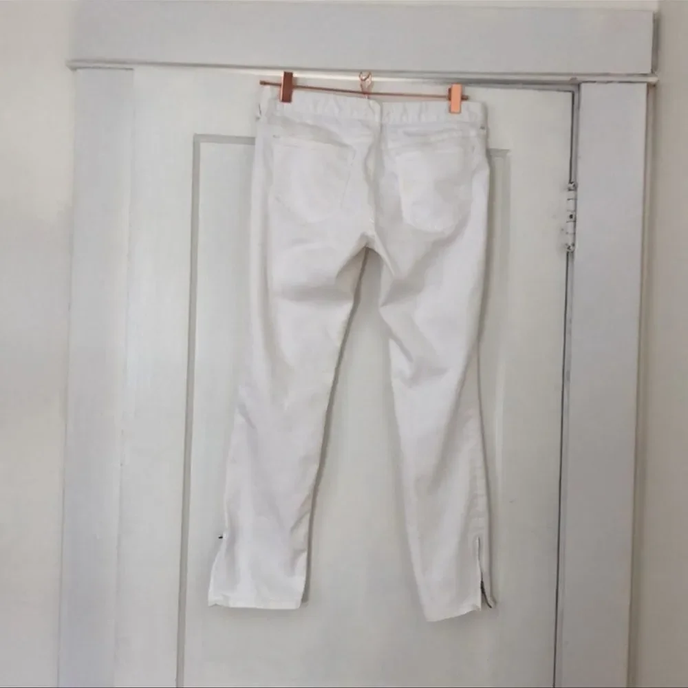 Free People White Zipper Ankle Skinny Jeans 27